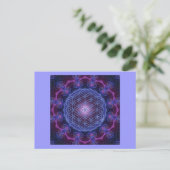LEVENSSTROOM/Blume des Lebens Mandala II Square Briefkaart (Staand voorkant)