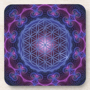LEVENSSTROOM/Blume des Lebens Mandala II Square Onderzetter