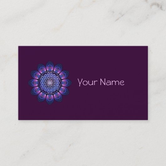 LEVENSSTROOM / Blume des Lebens - Mandala II Visitekaartje (Voorkant)