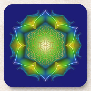 LEVENSSTROOM / Blume des Lebens - Mandala V Onderzetter