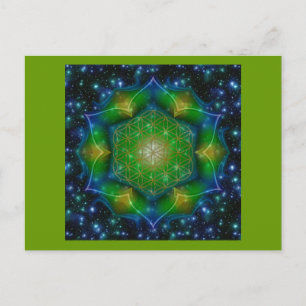 LEVENSSTROOM/Blume des Lebens Mandala V Square Briefkaart