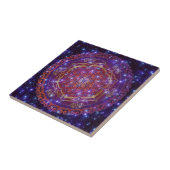 LEVENSSTROOM/Blume des Lebens Ornament I Square Tegeltje (Zijkant)