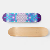 LEVENSSTROOM/Blume des Lebens Stars Mandala Skateboard (Horizontaal)