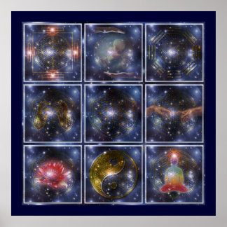 LEVENSSTROOM / Blume des Lebens - universum Poster