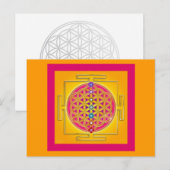 LEVENSSTROOM - Chakras Yantra Briefkaart (Voorkant / Achterkant)