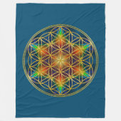 LEVENSSTROOM - Fractal Blossom 1 Fleece Deken (Voorkant)