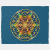 LEVENSSTROOM - Fractal Blossom 1 Fleece Deken (Voorkant (Horizontaal))