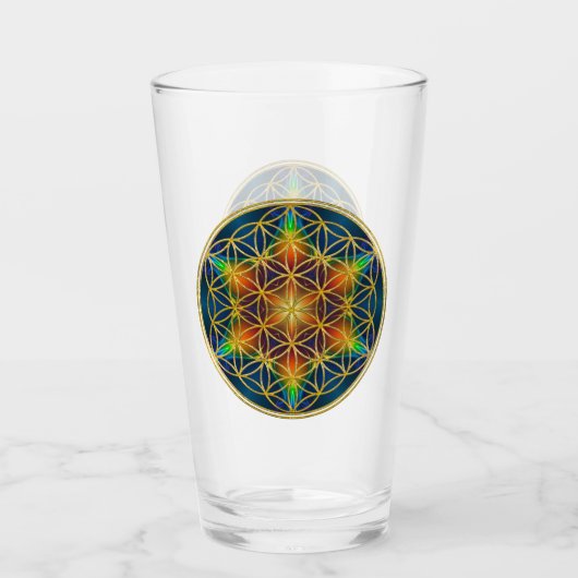 LEVENSSTROOM - Fractal Blossom 1 Glas (Voorkant)