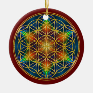 LEVENSSTROOM - Fractal Blossom 1 Keramisch Ornament