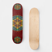LEVENSSTROOM - Fractal Blossom 1 Skateboard (Voorkant)