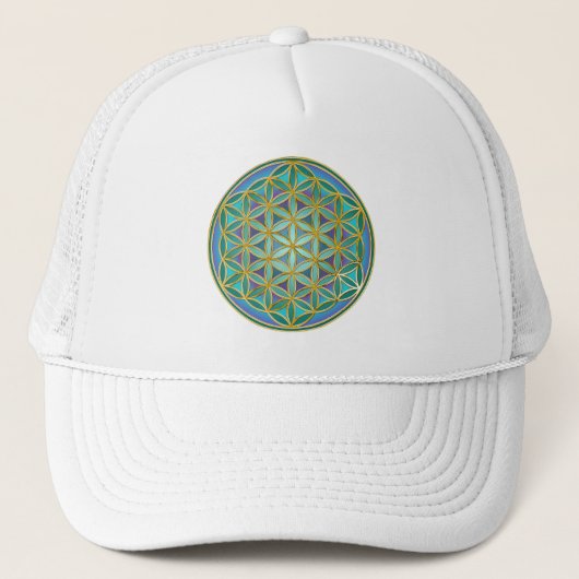 LEVENSSTROOM - Geometrie design 1 Trucker Pet (Voorkant)
