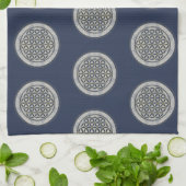 LEVENSSTROOM - Geometriesymbool Art 1 Theedoek (Gevouwen)