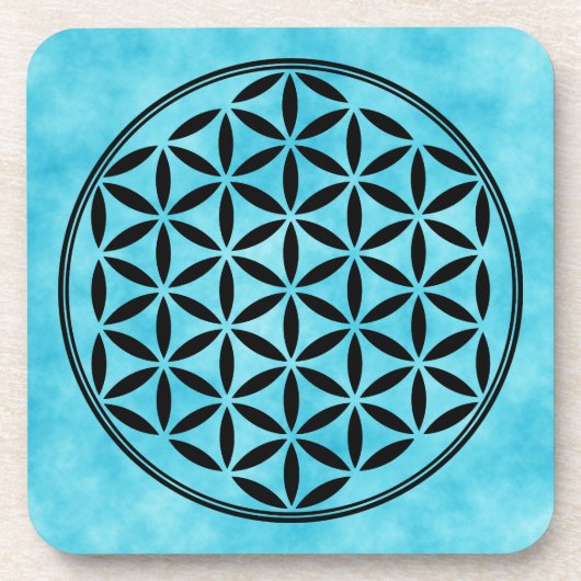 LEVENSSTROOM - Gesacreerd symbool voor meetkunde v Bier Onderzetter (Voorkant)