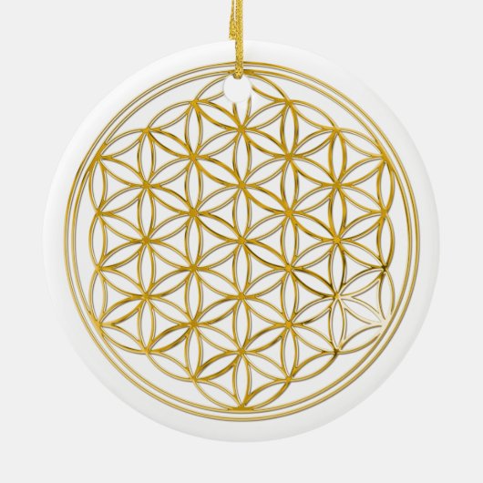 LEVENSSTROOM - goud Keramisch Ornament (Achterkant)