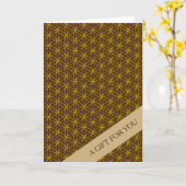 LEVENSSTROOM - gouden vormgeving Kaart (Gele Bloem)