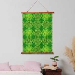LEVENSSTROOM - groen mengpatroon Hangend Wandkleed