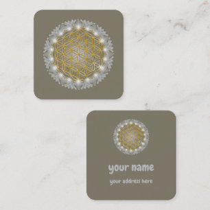 LEVENSSTROOM - Heilige Geometrie Licht 1 Vierkante Visitekaartje