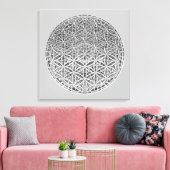 LEVENSSTROOM - Medal Silver Canvas Afdruk (Insitu (Woonkamer))