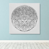 LEVENSSTROOM - Medal Silver Canvas Afdruk (Insitu (Houten vloer))