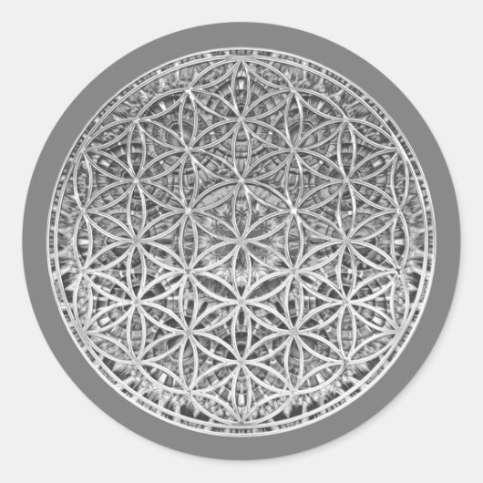 LEVENSSTROOM - Medal Silver Ronde Sticker (Voorkant)