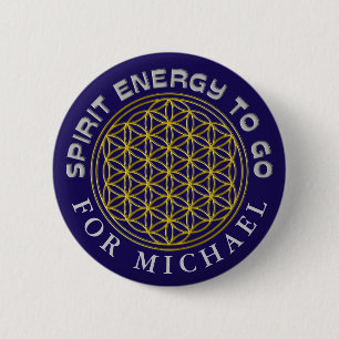 LEVENSSTROOM - SPIERENDE ENERGIE OM TE GAAN RONDE BUTTON 5,7 CM