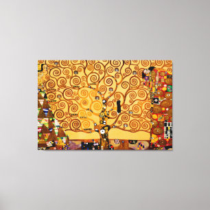 Levensstructuur van Gustav Klimt Large Fine Art Canvas Afdruk