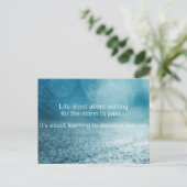Levensstruiken Inspirerend Quote Rain Foto Briefkaart (Staand voorkant)