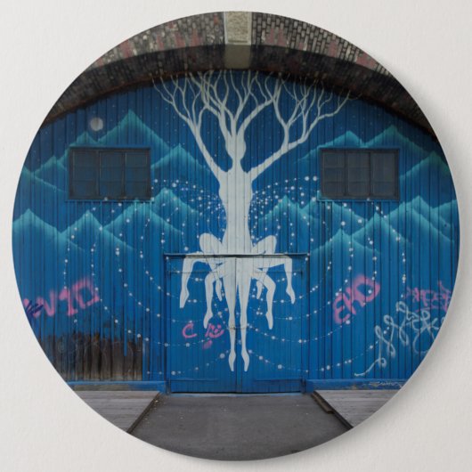 Levensvatgraffiti Ronde Button 6,0 Cm (Voorkant)