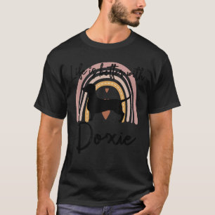 Levensverbeterende Doxie Rainbow Dog Vrouwen T-shirt