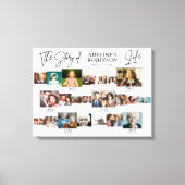 Levensverhaal – Tijdlijn Poster Rouwherinneringsge Canvas Afdruk (Voorkant)