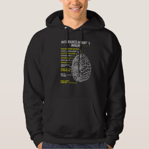Levensverzekeringsagent Brain Insurance Broker Pra Hoodie