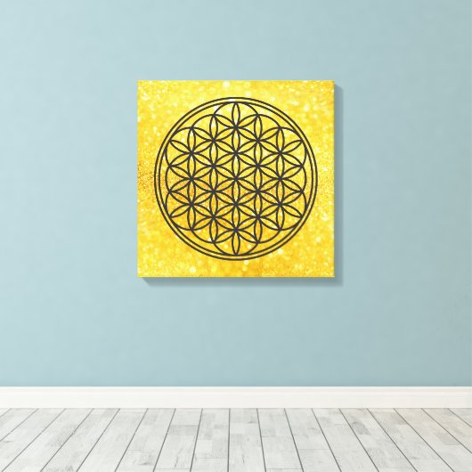 LEVENSVLOEISTOFFER - Schets 1 van het symbool voor Canvas Afdruk (Insitu (Houten vloer))