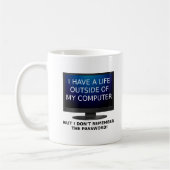Levenswachtwoord Funny Mug Koffiemok (Links)