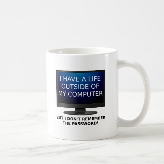 Levenswachtwoord Funny Mug Koffiemok (Rechts)
