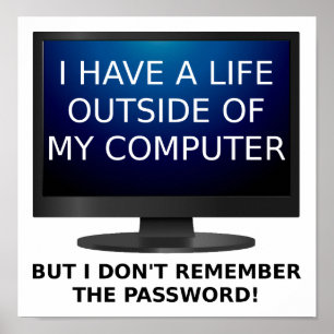 Levenswachtwoord Grappige Poster
