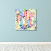 Levenswijze - neurografisch patroon 1 canvas afdruk (Insitu (Houten vloer))