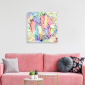Levenswijze - neurografisch patroon 1 canvas afdruk (Insitu (Woonkamer))