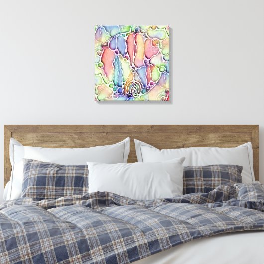 Levenswijze - neurografisch patroon 1 canvas afdruk (Insitu (Slaapkamer))