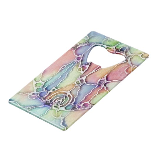 Levenswijze - neurografisch patroon 1 kredietkaart flessenopener (Achterkant Gekanteld)