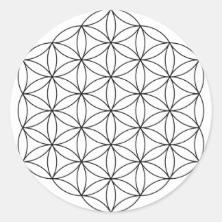 Levenventiel (zwart en wit) ronde sticker