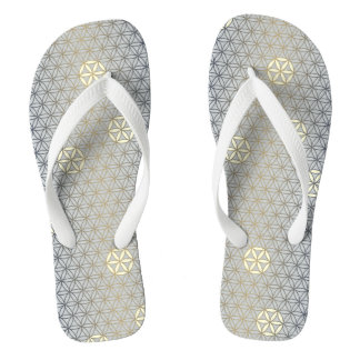 Levenventilator - naadloos patroon - blauwe beige teenslippers
