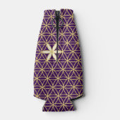 Levenventilator - naadloos patroon - gouden bloem flesjeskoeler (Achterkant)