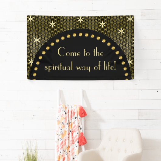 Levenventilator - naadloos patroon - gouden bloem spandoek (Insitu)