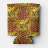 Levenventilator - naadloos patroon - gouden glijne blikjeskoeler (Voorkant)