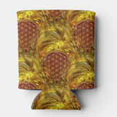 Levenventilator - naadloos patroon - gouden glijne blikjeskoeler (Achterkant)