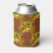 Levenventilator - naadloos patroon - gouden glijne blikjeskoeler (Blikje Achterkant)