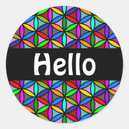 Levenventilator - naadloos patroon - met meerdere  ronde sticker