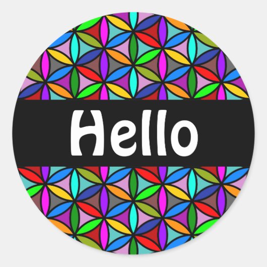 Levenventilator - naadloos patroon - met meerdere  ronde sticker (Voorkant)