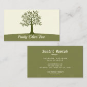 Levenwijdige olijventeelt met fruit visitekaartje (Voorkant / Achterkant)