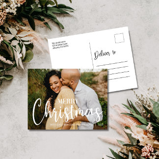 Lever aan Familie Kerst Typografie Feestdagenkaart